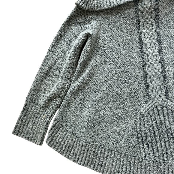Angel‎ Of The North Wool Cable Knit Sweater Med Gray Cabincore Fair Isle Cozy - Picture 9 of 14